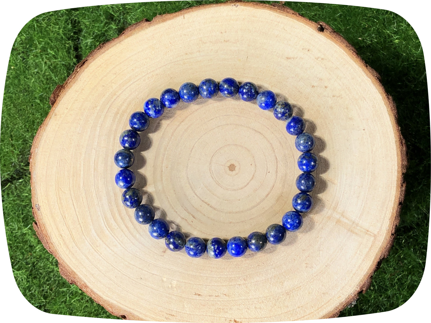 Armband aus natürlichem Lapislazuli, handgefertigt