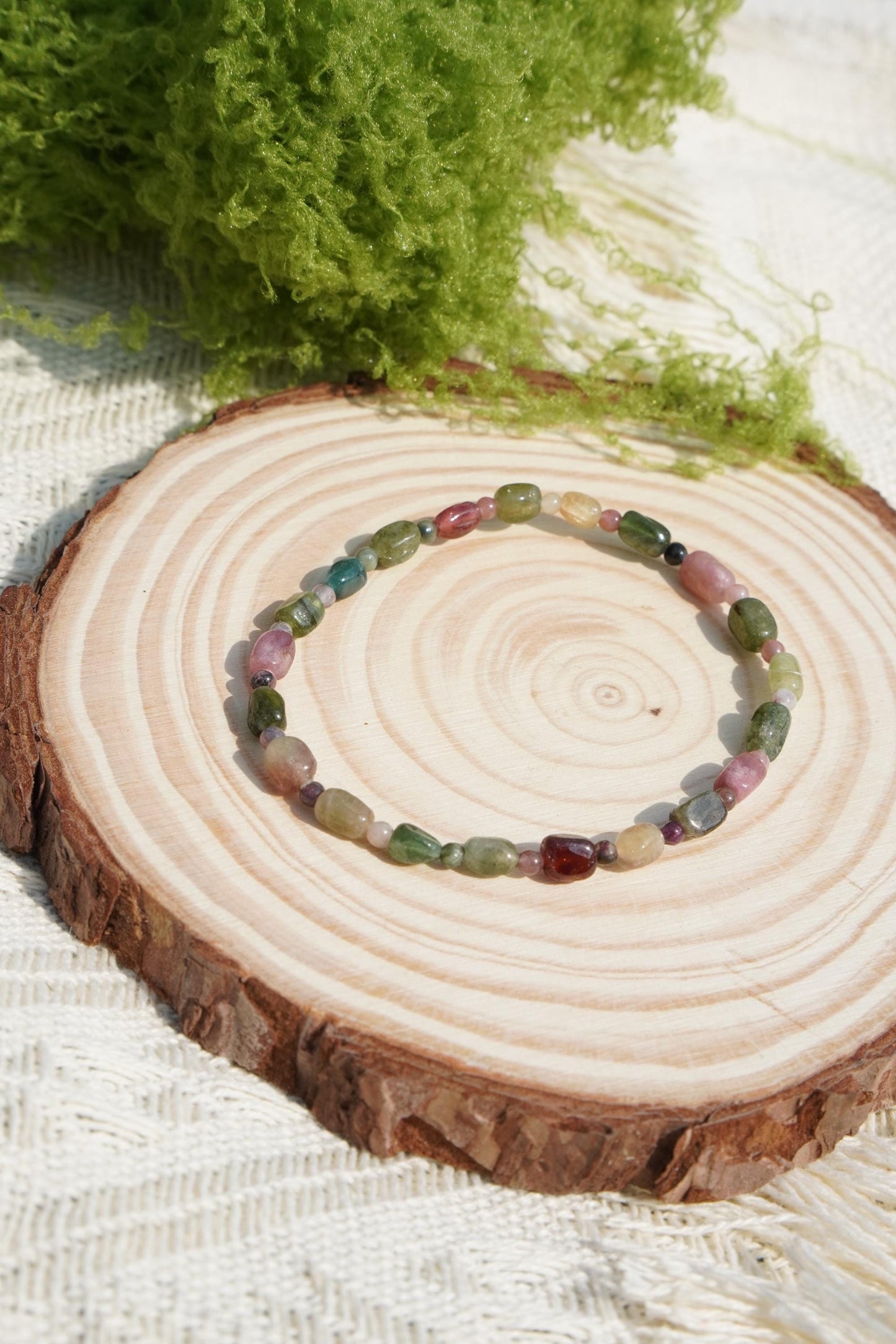 Turmalin Armband feines Perlenarmband Edelstein Armband Handgemacht Hangefertigt