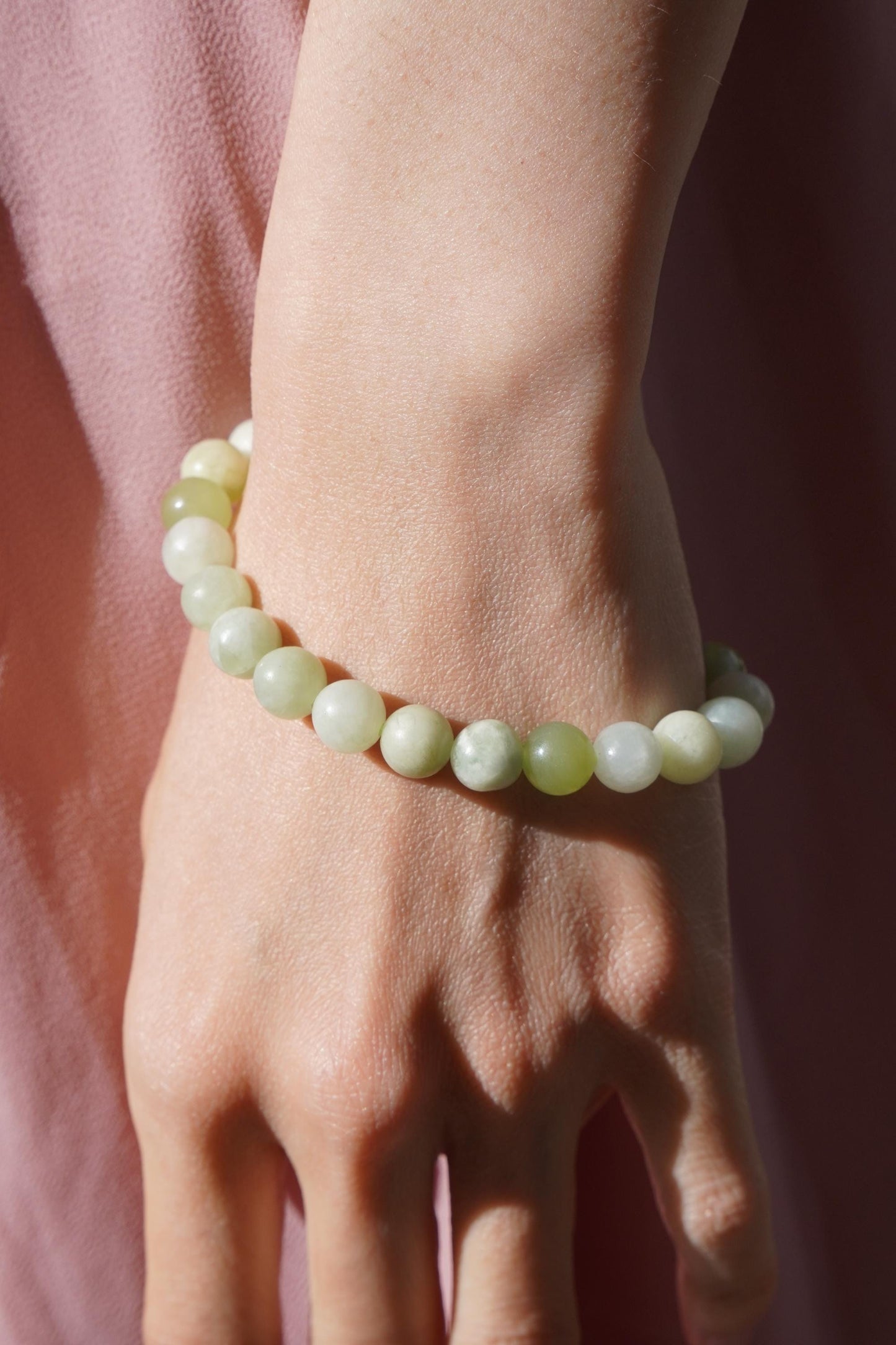 Serpentine Jade Perlenarmband Edelstein Armband Grün Armband handgemacht handgefertigt