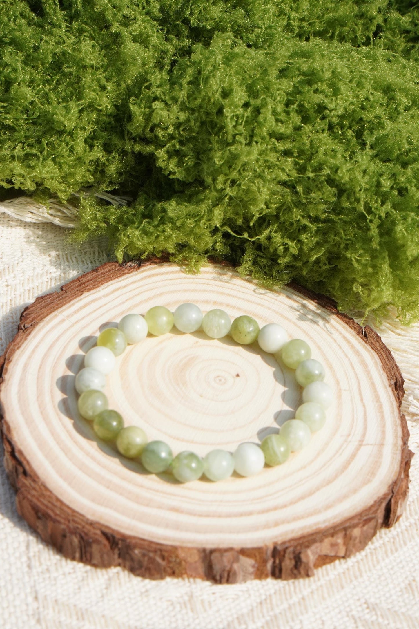 Serpentine Jade Perlenarmband Edelstein Armband Grün Armband handgemacht handgefertigt