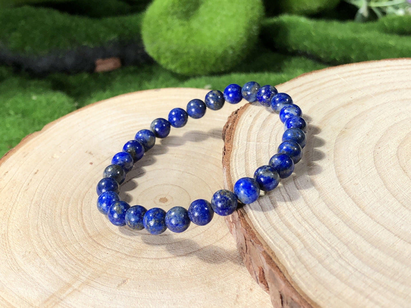 Armband aus natürlichem Lapislazuli, handgefertigt