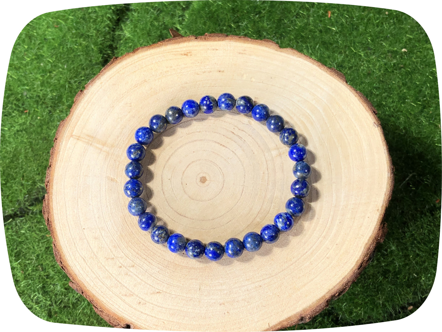 Armband aus natürlichem Lapislazuli, handgefertigt