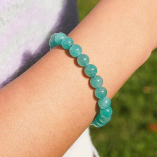 Amazonit Armband Perlenarmband Edelstein Armband Handmade Handgefertigt Grünes Armband