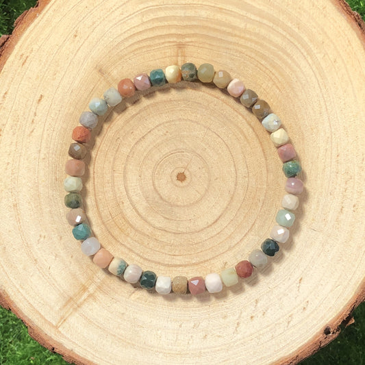 Armband aus natürlichem Achat, handgefertigt