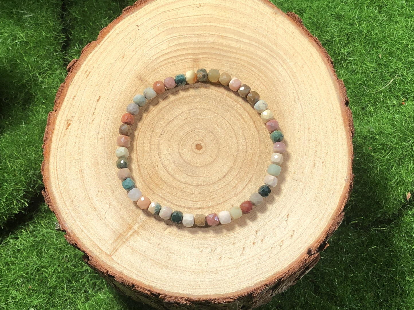 Armband aus natürlichem Achat, handgefertigt