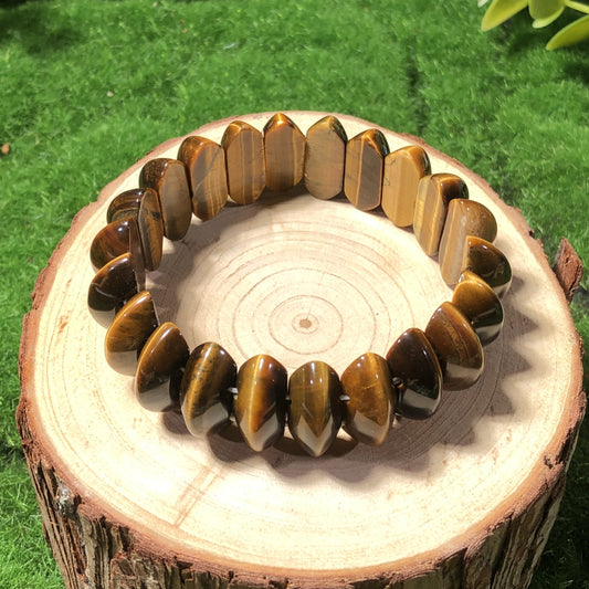 Armband aus natürlichem Tigerauge, handgefertigt