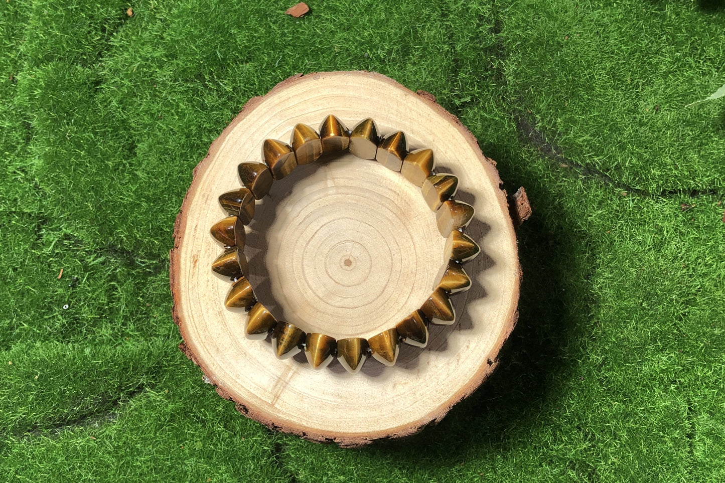 Armband aus natürlichem Tigerauge, handgefertigt