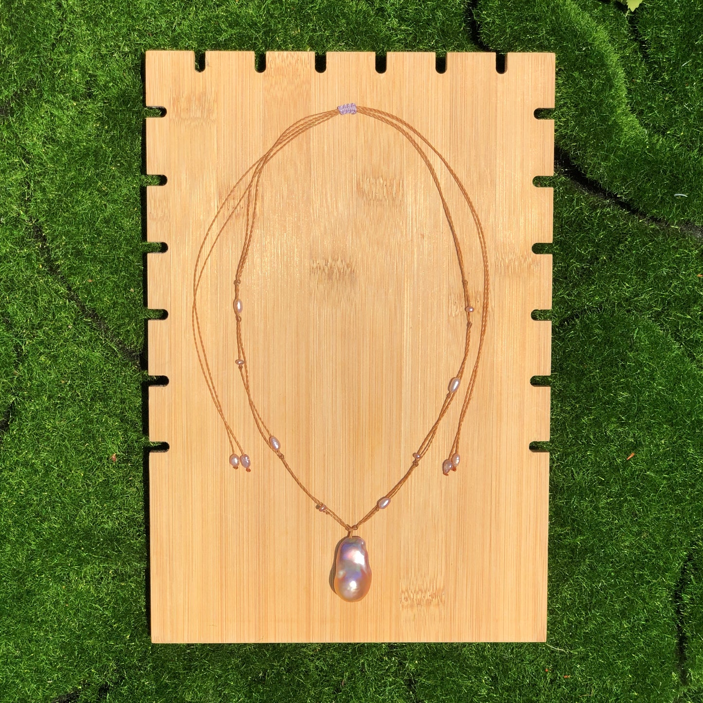 Handgewebte Barockperlenkette, handgefertigt