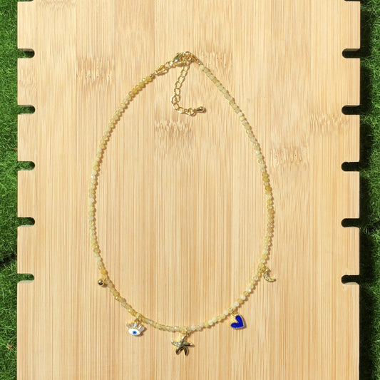 Natürliche facettierte Citrin-Halskette, verkupferter 14-Karat-Goldanhänger, einzigartiges Design, handgefertigt