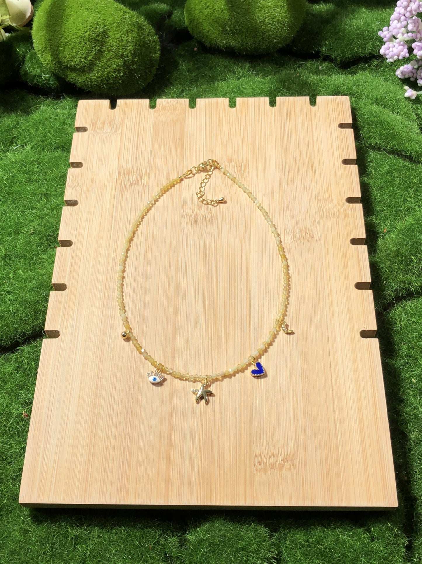 Natürliche facettierte Citrin-Halskette, verkupferter 14-Karat-Goldanhänger, einzigartiges Design, handgefertigt