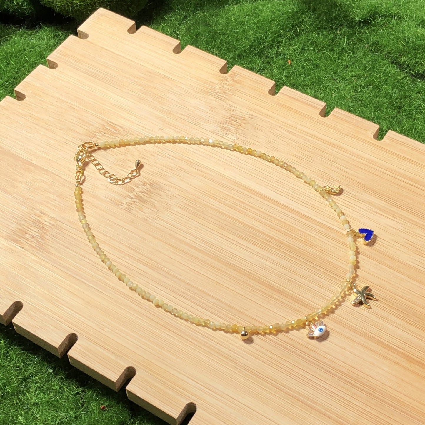 Natürliche facettierte Citrin-Halskette, verkupferter 14-Karat-Goldanhänger, einzigartiges Design, handgefertigt