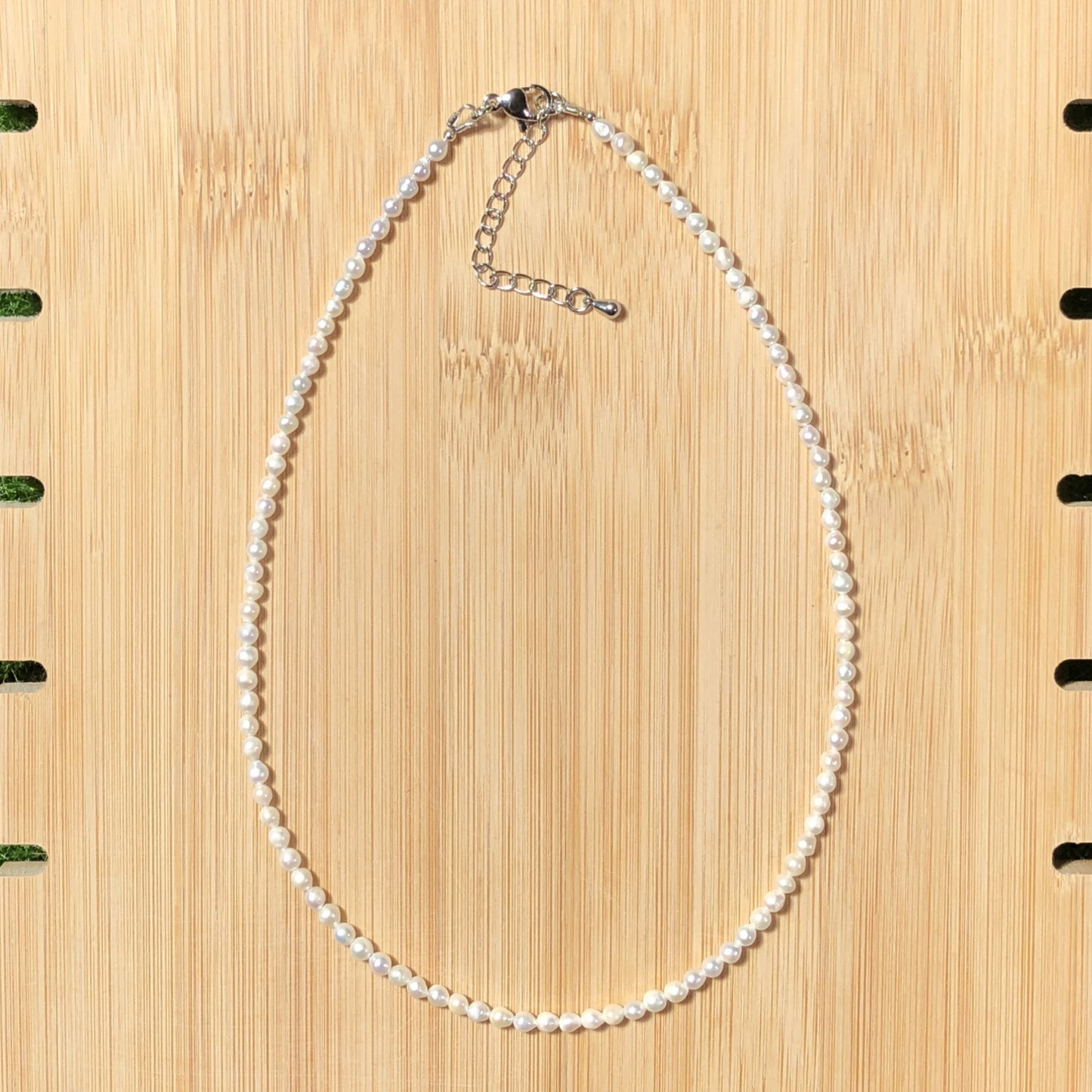 Halskette aus natürlichen Süßwasserperlen, handgefertigt