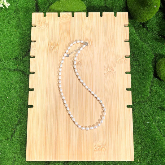 Perlenkette, natürliche Süßwasserperlenkette, handgefertigt