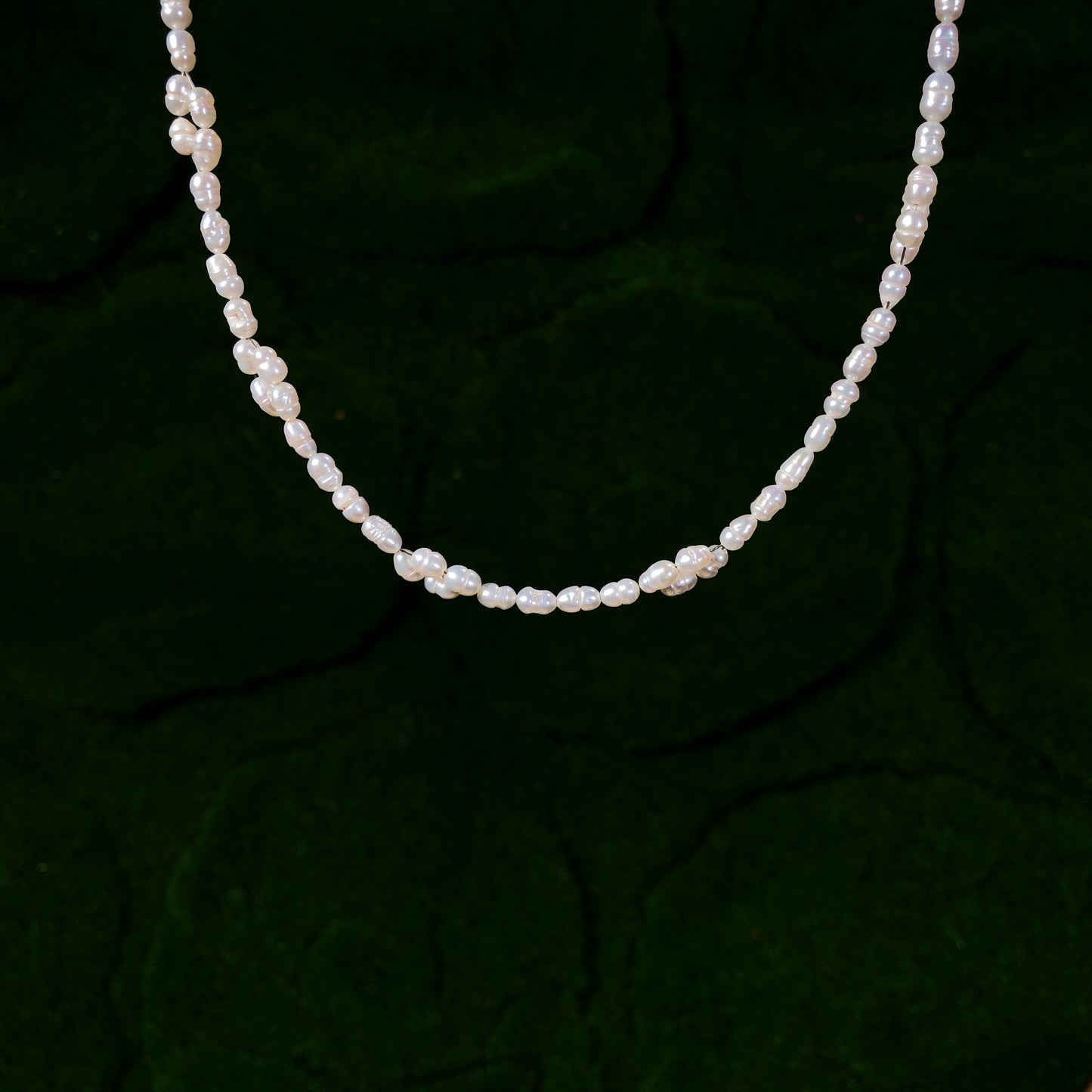 Natürliche Süßwasserperlenkette, Kupfer vergoldet mit 14K, handgefertigte Perlenkette