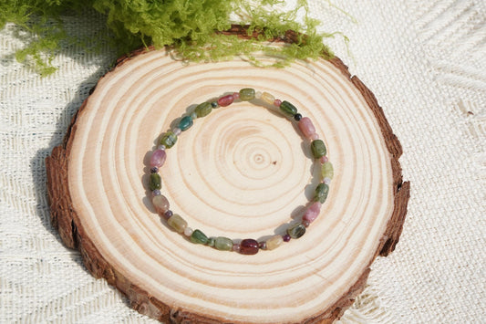 Turmalin Armband feines Perlenarmband Edelstein Armband Handgemacht Hangefertigt