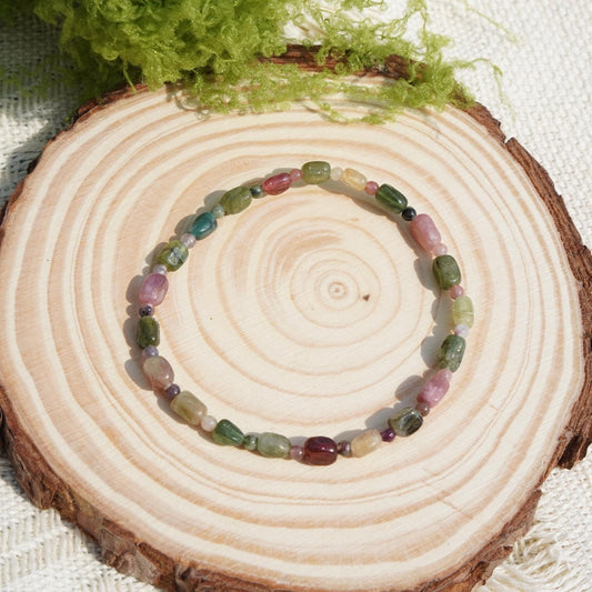 Turmalin Armband feines Perlenarmband Edelstein Armband Handgemacht Hangefertigt