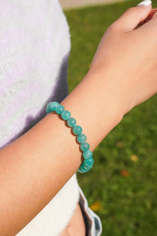 Amazonit Armband Perlenarmband Edelstein Armband Handmade Handgefertigt Grünes Armband