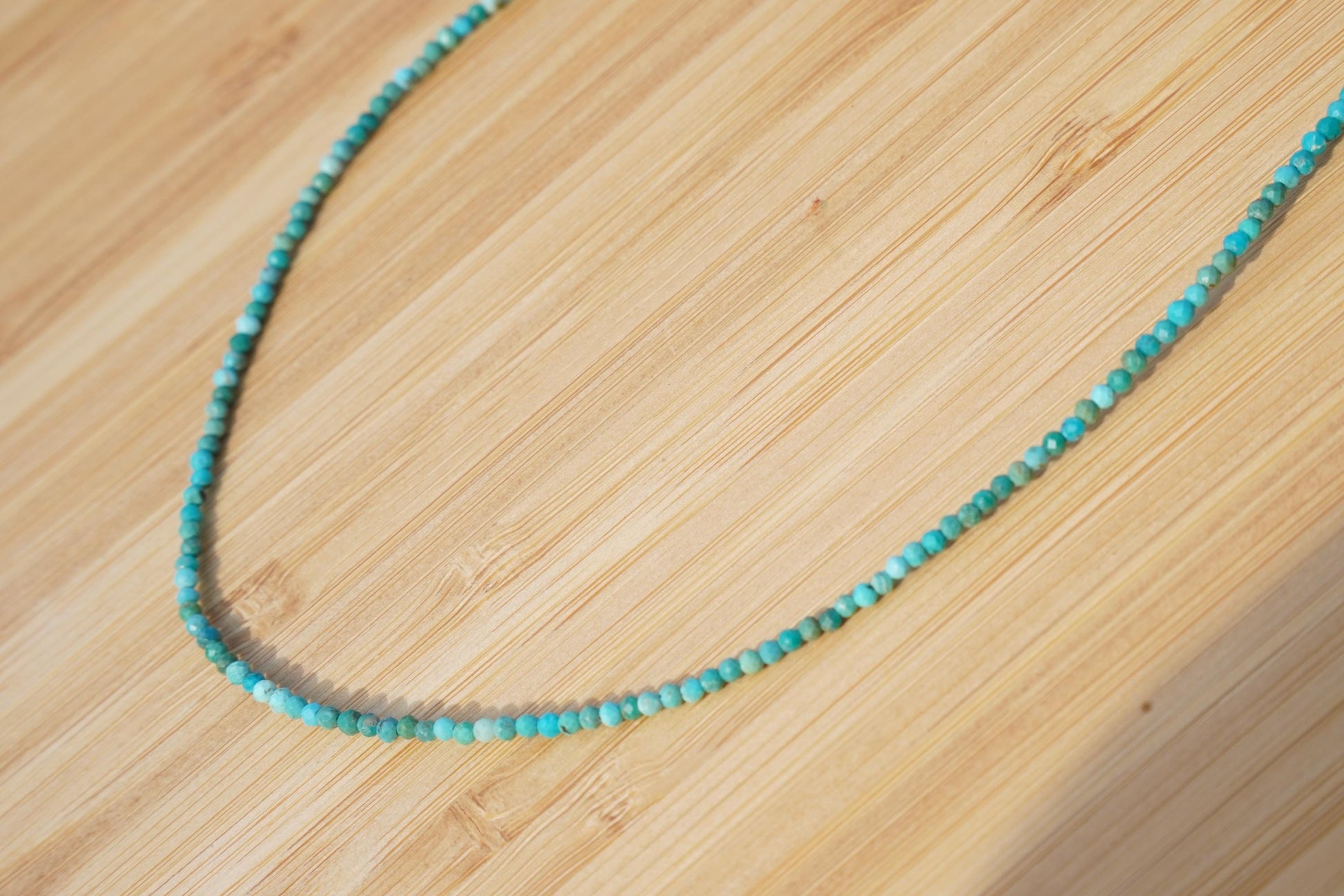 Feine Halskette Türkis AAA 3A Edelstein Halskette Handmade Handgefertigt Halskette grün blau Halskette