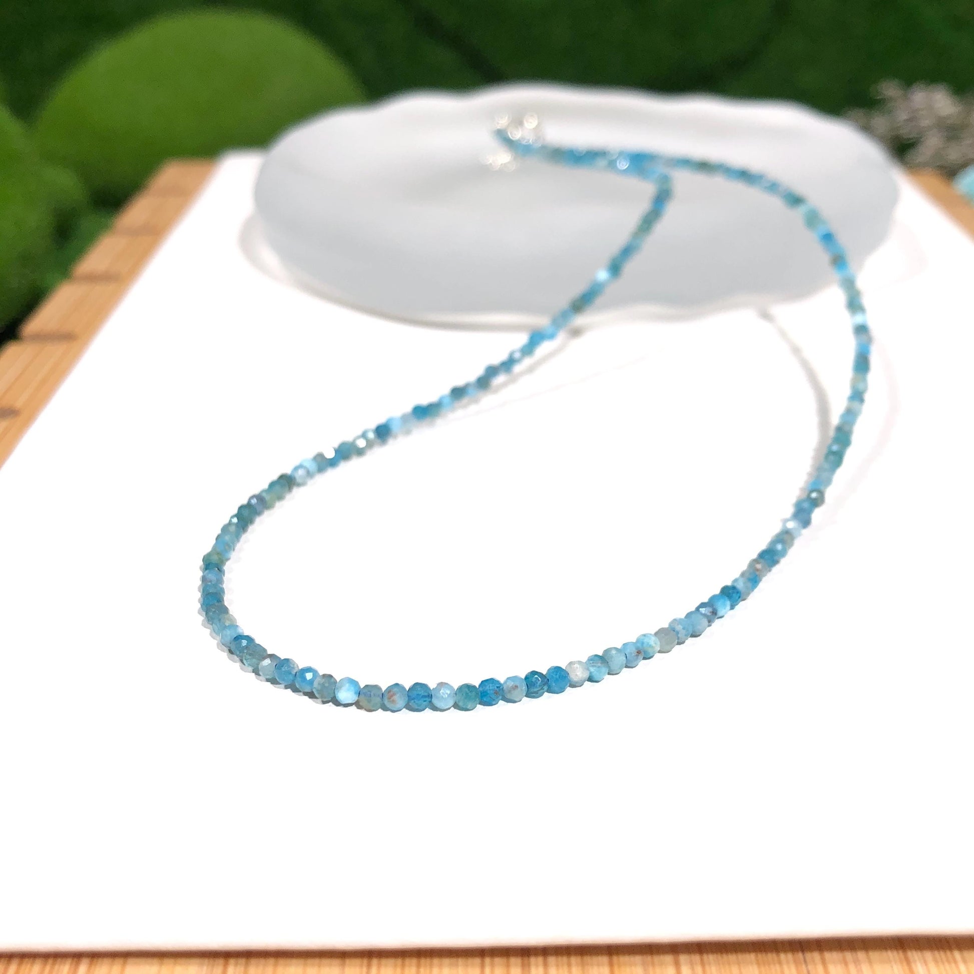 Feine Halskette Türkis AAA 3A Edelstein Halskette Handmade Handgefertigt Halskette grün blau Halskette