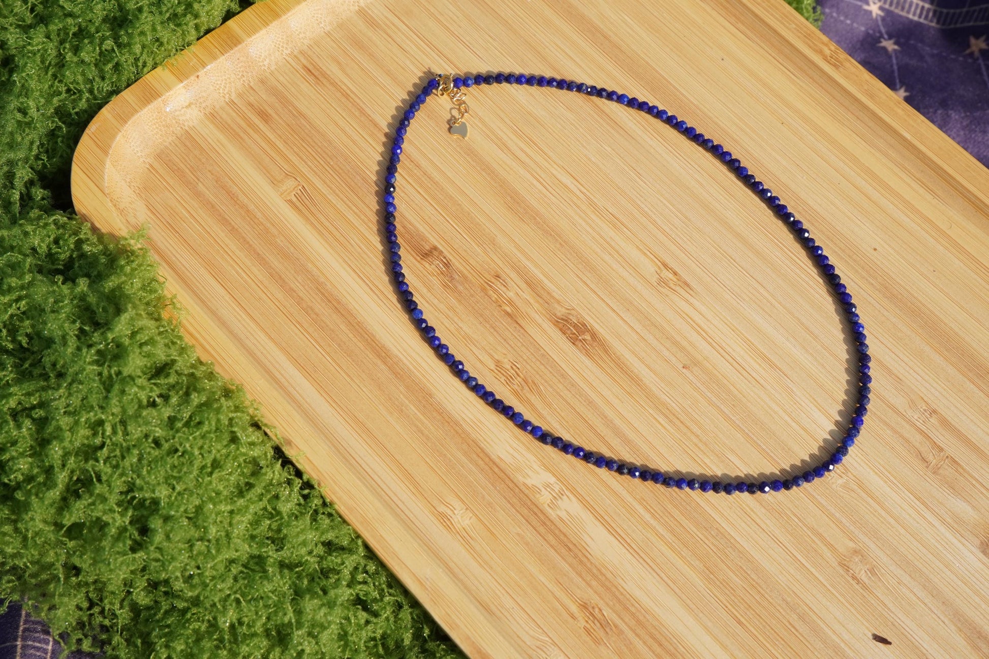 Feine Halskette Lasurit / Lapislazuli AAAAA 5A Edelstein Halskette Blaue halskette handgemacht Halskette