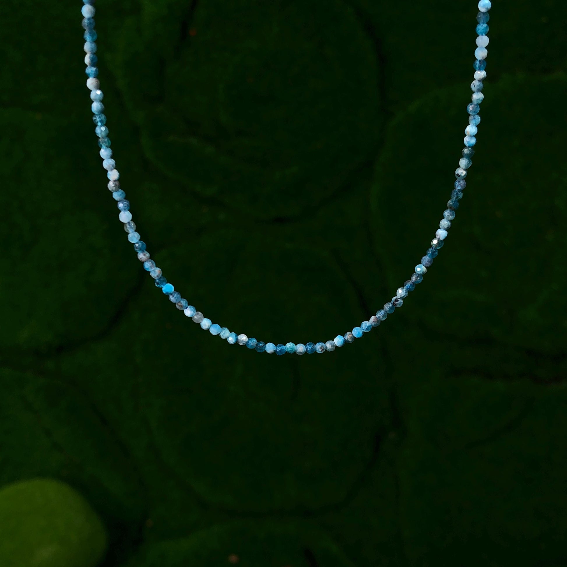 Feine Halskette Türkis AAA 3A Edelstein Halskette Handmade Handgefertigt Halskette grün blau Halskette